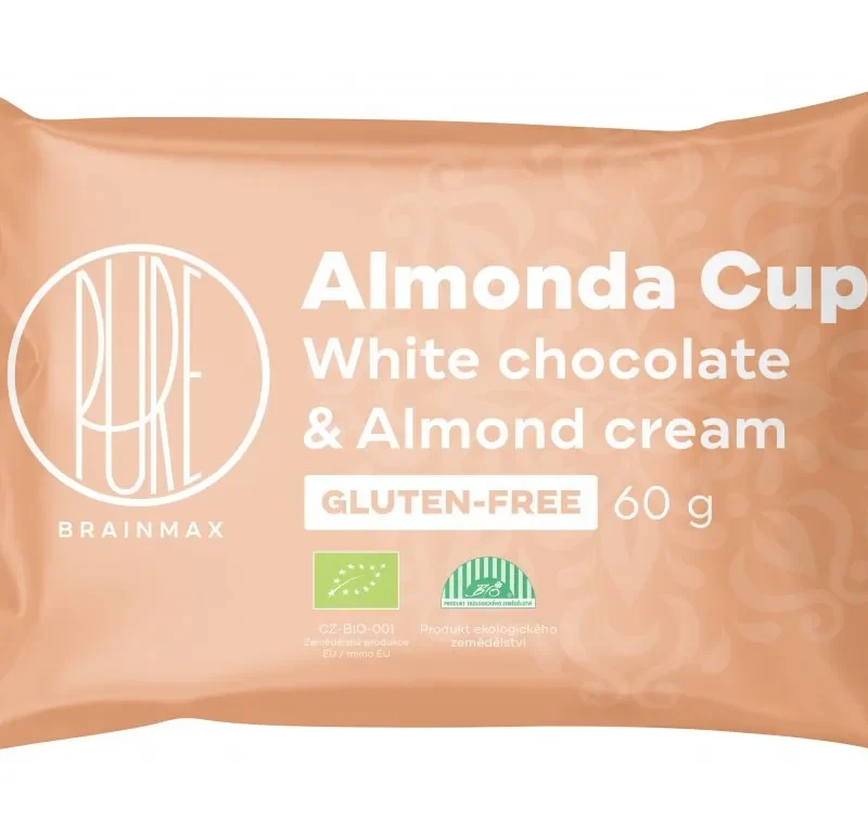 BrainMax Pure Almonda Cup BIO, Čokokošíček s mandľovým krémom, 60 g